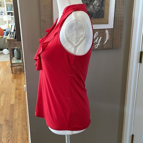 Express Red Ruffle Sleeveless Top size xs - Picture 4 of 7